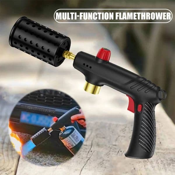 Multi-Function Large Diameter Stainless Steel Flame Thrower Hose Safety Lock Design Propane Gas Tank Outdoor BBQ