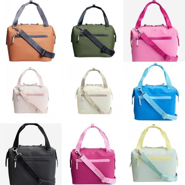 Designer Lunch Bag Box All Day Julienne Mini Soft Cooler 10-Can Cooler 10 Can Recycled Polyester Beach Bags Madeleine Midi Cooler Backpack