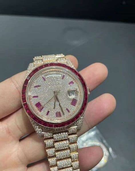 VVS Dia With Moissanite Round Brilliant Dias for Men Gifting Hip Hop Collection Stainless Steel Watch