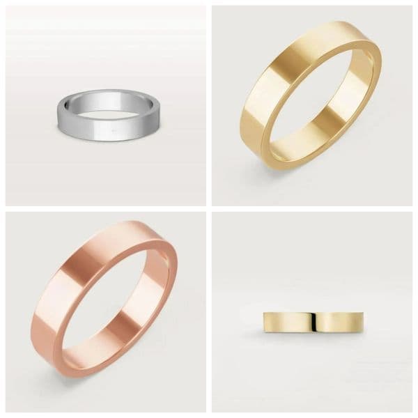 4Mm 5Mm 6Mm Rose Gold Fashion Rings with Box High Quality Designer Good Ring Couple Promise Never Fade Wedding
