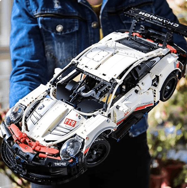 High-quality 50 cm building blocks 911 super sports car adult racing gift racing collection super car model holiday gift room decoration living room ornaments