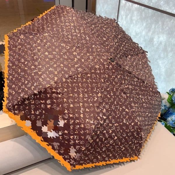 Celebrity Designer Automatic Folding Umbrella Minimalist Hip Hop Style Sun Protection Travel Logo