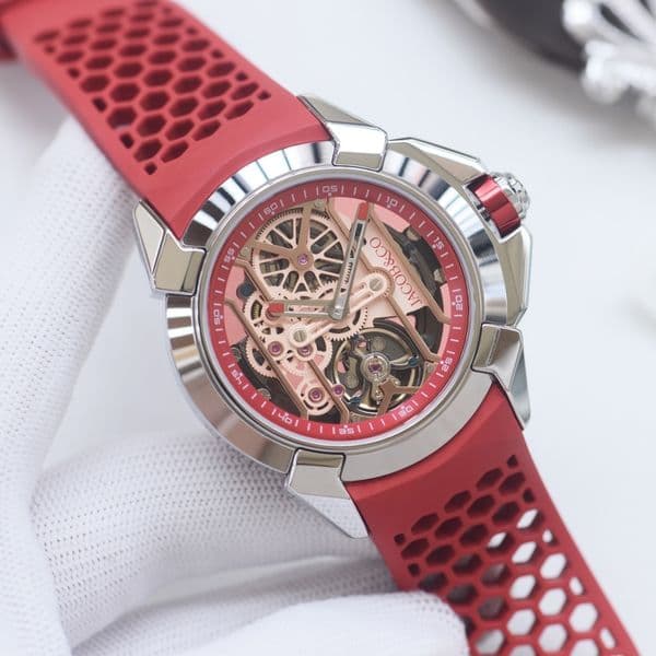 jacobnco watch epic men skeleton watches 10A high quality auto mechanical movement menwatch fly wheel reloj rubber strap uhr montre luxe watchbox GLJB