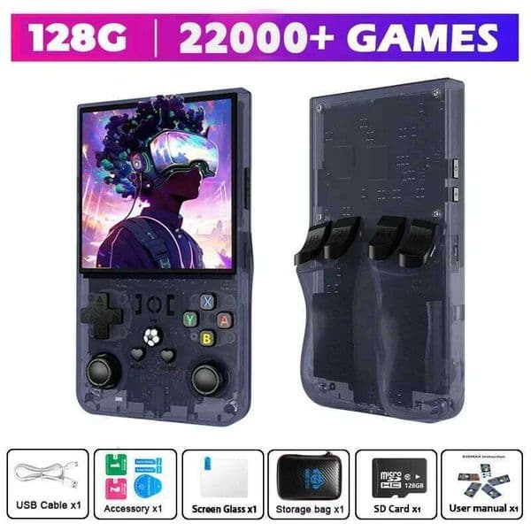 Portable Game Players WDYQJE Gaming R36max Retro Handheld Game Console Linux System 4'' IPS Screen R36 Portable Pocket Video Player