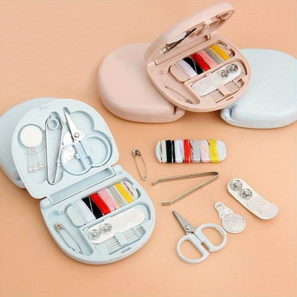 Mini Travel Sewing Kit Basic Portable Emergency Sewing Repair Kit in Bulk with Threads Scissors Hand Sewing Needles for Beginner Traveler Hotel Charity Homeless