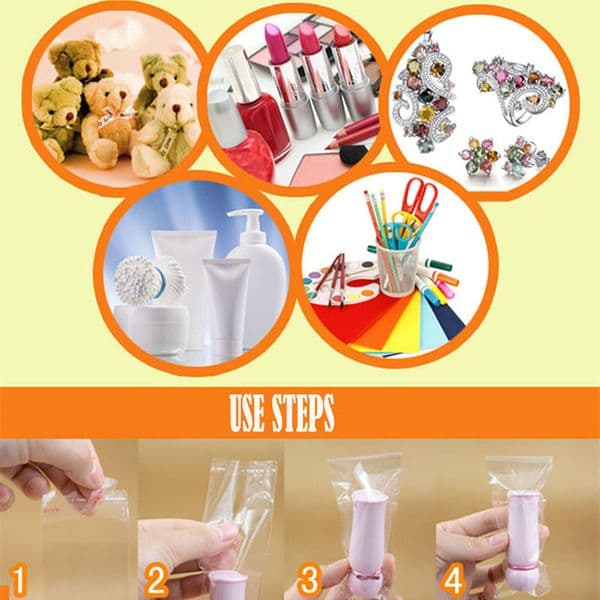 Unique Small Clear Self Adhesive Seal Plastic Storage Bag OPP Poly Pack Bag Retail Packaging Package Bag Hang Hole Wholesale 500Pcs Width 3-9cm