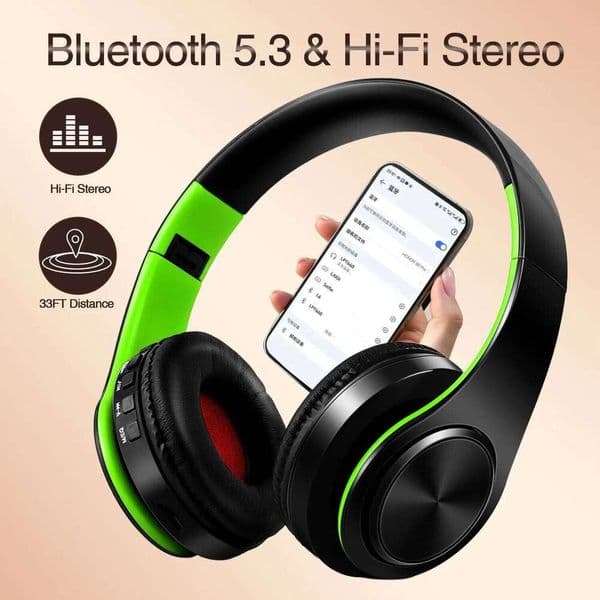 Girl Boy Gift Earphones Wireless Stereo Bluetooth Headphones Built-In Mic Soft Earmuffs Sports Headset BASS For Ios And Android