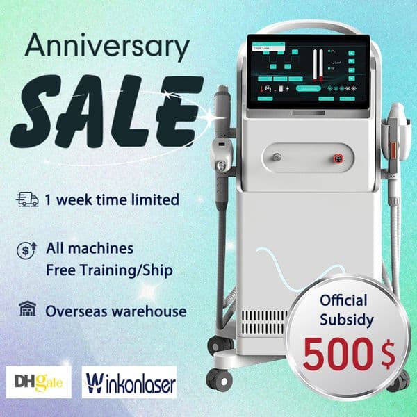 Professional Multifunctional 5 in 1 Laser Hair Tattoo Removal Nd Yag Laser Machine 808 Diode Laser IPL Vascular Removal Machine