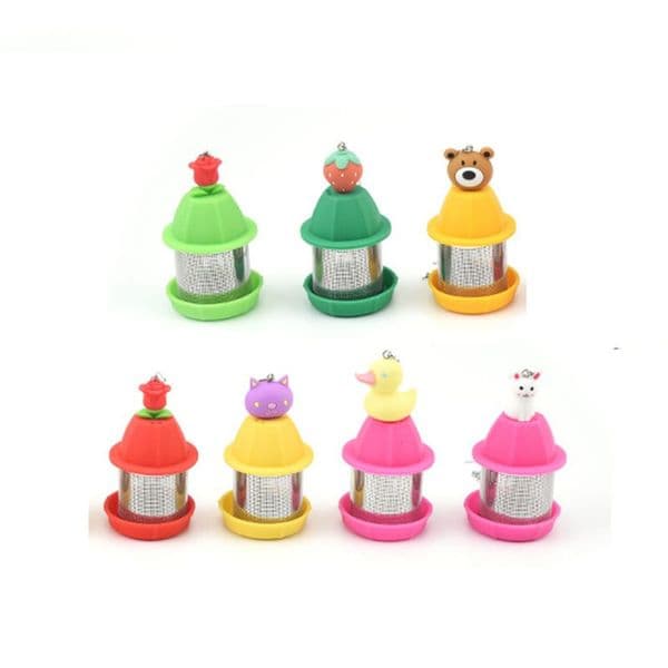 Cartoon Stainless Steel Silicone Tea Infuser Strainer Spice Herb Loose Leaf Tea Infusers Filter Strainers Chain Durable Teaware Kitchen Accessories JY0962