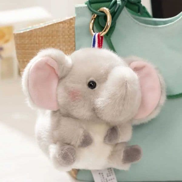 Hamster Plush Rabbit Doll Pendant Penguin Seal Pig Cow Plush Keychain Elephant Cartoon Animal Pig Rabbit Doll Plush Keyring Girl X250826