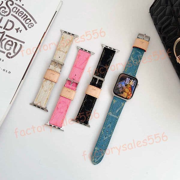 applewatch bands Designer denim Watchband for iWatch series 10 9 8 7 6 5 4 3 SE 38 40 41mm Replace Wrist Strap 42mm 44mm 45mm 46mm 49mm for Apple Watch