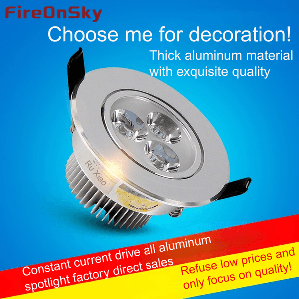 led spotlights, embedded ceiling bull's eye lights, 3W, 5W, 7W, 12W, 7.5 cm living room hole lights, three-color variable light downlights-SD