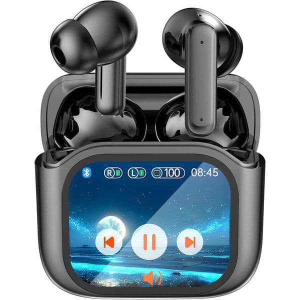 AI Earbud, LCD Touch Screen OWS Real-Time 144 Language & Accent Headphone Tranlator Ideal for Travel Buine Learning Tranlation Device