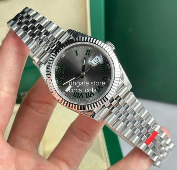 41mm Watches Men's Mint Green Blue Turquoise Watch Best Factory Men Automatic Wimbledon Jubilee Bracelet Sapphire Mechanical Rhodium Silver 126334 Wristwatches