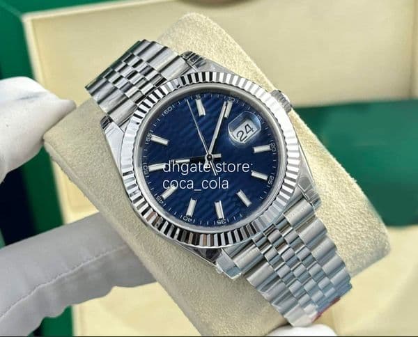 Waterproof 41mm Watches Men's Mint Green Blue Turquoise Watch Men Automatic Wimbledon Jubilee Bracelet Sapphire Mechanical Rhodium Silver 126334 Wristwatches