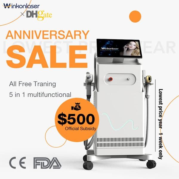 Winkonlasr Multifunctional ipl diode laser hair removal machine e-light opt shr skin rejuvenation RF wrinkle removal nd yag laser tattoos