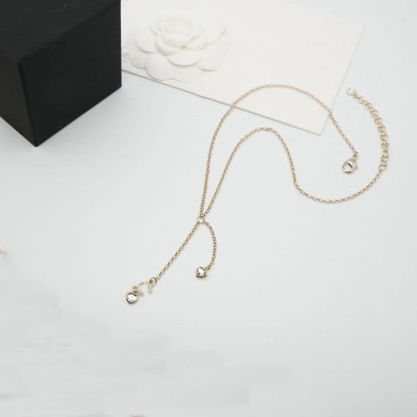 2025 Luxury quality charm pendant necklace with diamond in 18k gold plated heart shape PS4738