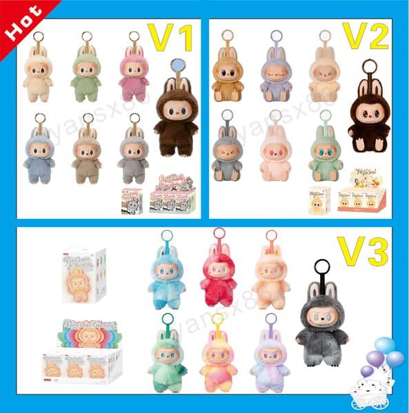 Labubu V3 V2 V1 Mythical Creature Large Energy Series Blister Card, Play Doh, Keychain, Decorative Gift, Blister Bag, size 17*8, suitable for children, high-quality 100%