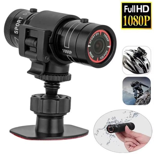 Mini Sport DV Action Sports Camera Flashlight Helmet Full HD 1080P Video Ideal for Bike Cycle Motorcycle Waterproof Camcorder