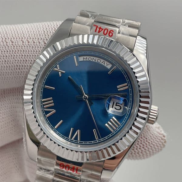 High-end UPGRADED Automatic Mechanical 40mm Mens Watches ST9 Sapphire President Bracelet Men's Wristwatches