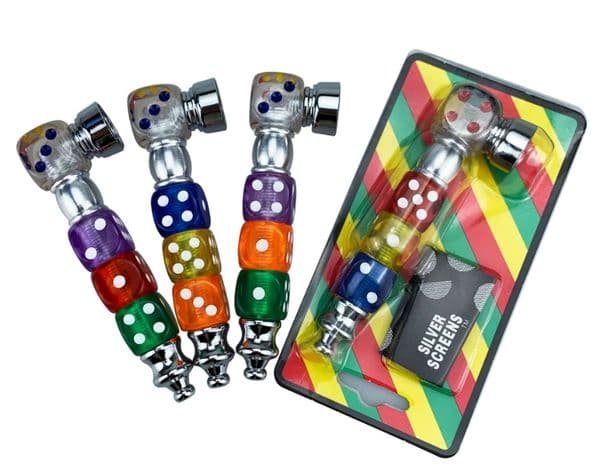 Creative Detachable Dice Metal Smoking Pipes with Filter Bowl Screens Holder Pocket Hand Tobacco Pipe