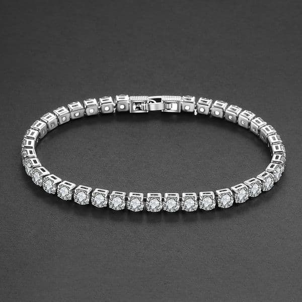 jewelry gold bracelet designer jewelry Round Zircon Single row Full Diamond Tennis Chain Tennis Bracelet bracelet designer bracelets braclet jewlery A1