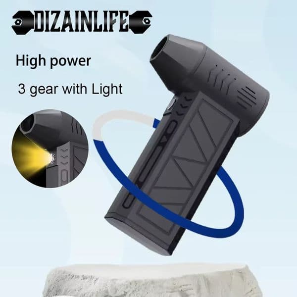 130000RPM Mini Jet Fan Electric Air Duster Adjustable wind speed Turbo Violent Blower Rechargeable with Light Car Cleaning