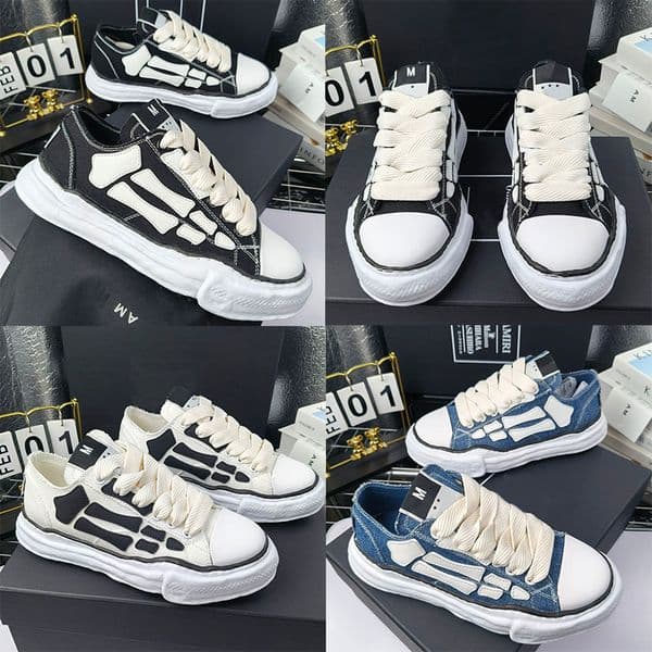 Summer Men Womens MA-1 Bone Dissolving Shoes Designer Leather Embroidery Casual Board Shoes Street Trend Mens Sneakers Womens Low cut Sports Shoes