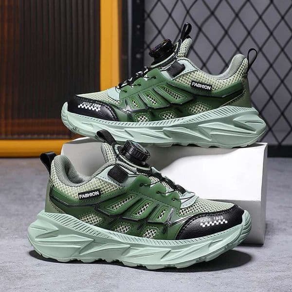 Basketball Sports for Boys Running Kids Lightweight Children's Sneakers Rotary Buttons Outdoor Shoes