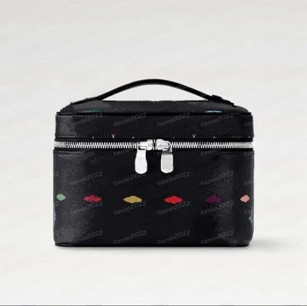 designer cosmetic bag toiletry pouch makeup bag cases takashi murakami vanity travel bag clutch handbags M13747 M44495 Multicolor M13747 NICE MINI BB Vanity Case