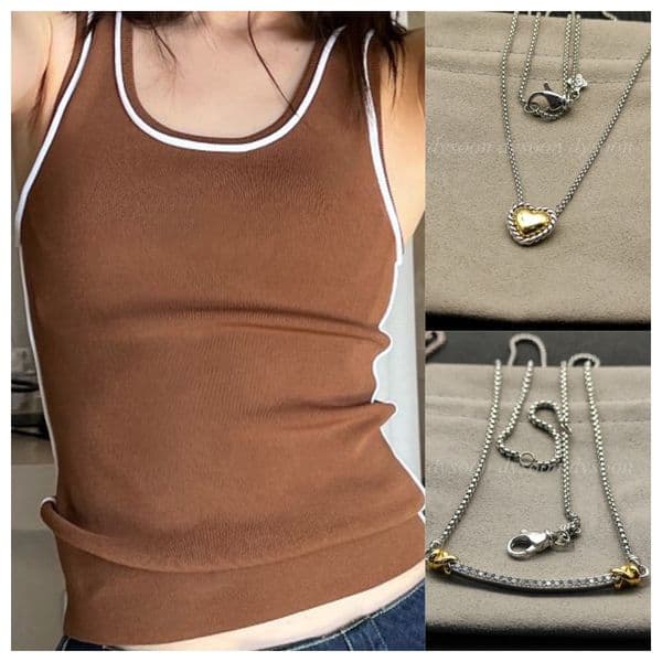 Women Vests Premium Quality Fashion Necklaces Pendant 925 Silver Multi Styles Necklaces With Box