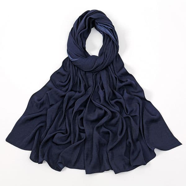 10956 All-match ethnic headscarf Autumn new style pure color hot selling velvet long scarf popular single color