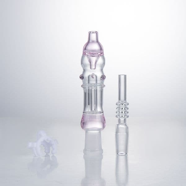 Vaping_Dream NC015 Spill-Proof Nectar Collector Glass Hand Pipe 10mm 14mm Titanium Quartz Ceramic Nails Quartz Banger Nail Clip Colorful Smoking Pipes
