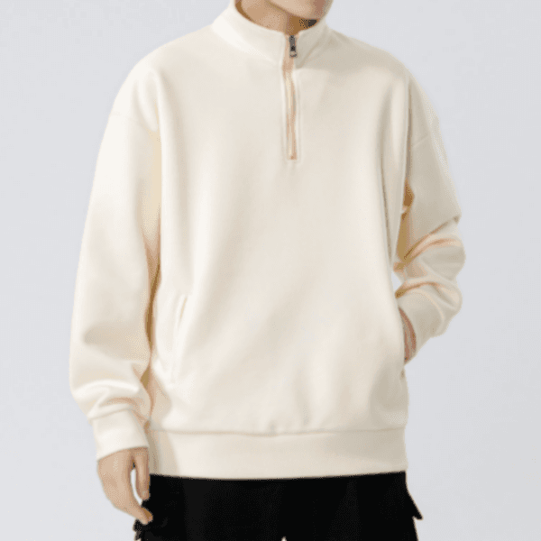 242 Turtleneck Sweatshirt for Men Autumn and Winter Thickened Loose Trendy Solid