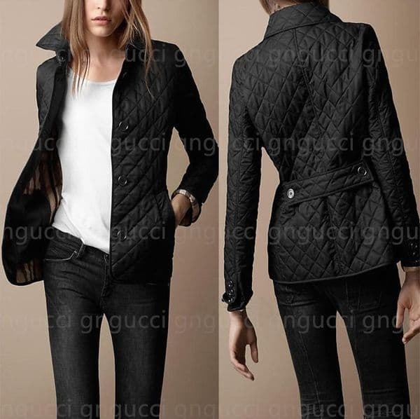 Women's Jackets Fashion Classical Designer Jackets Winter Autumn Single Breasted Coat fashion cotton Slim Lapel Jacket Slim Asian Size M-6XL