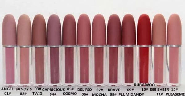 Makeup Lip Gloss Liquid Lipstick Natural Moisturizer 12 Different Color With Name Coloris Make Up Lipgloss LL