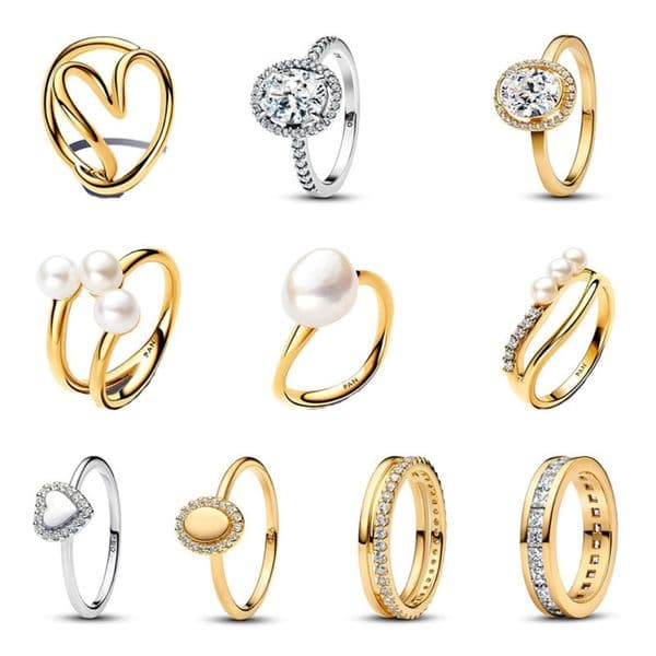 Designer's 2025new irregular love pearl ring with white copper and silver plating Valentine's Day gift ring for girlfriend