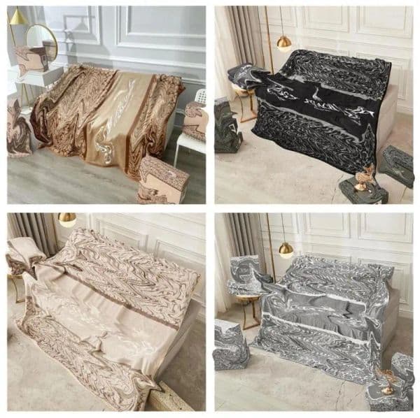 Blankets 150X200cm Designer Classic Color Car Travel Bath Towel Soft Winter Fleece Brand Letter Blanket