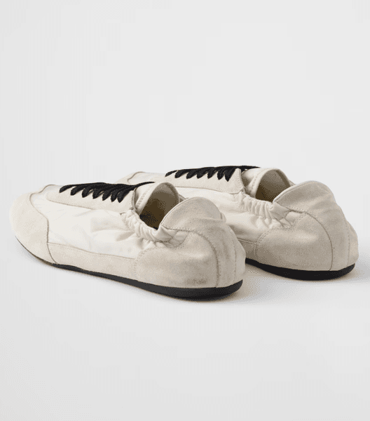 Famous 25S/S Collapse Re-Nylon & Suede Elasticized Sneakers Shoes Leather Trainers Fabric Mesh Panelled Lace-up Famous Daily Casual Walking EU35-45