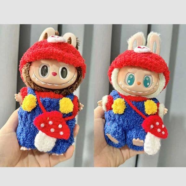 Handmade Outfit Plush DollS Clothes Mushroom Bag Clothing Accessories For Korea Kpop Exo Labubu I II Idol Dolls Sitting Party X250311