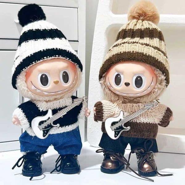 17cm White Clothes White Designer Luxury Outfit Doll Shoes Standing Clothes Designer Have A Seat Outfit Accessories V1 V2 X250311