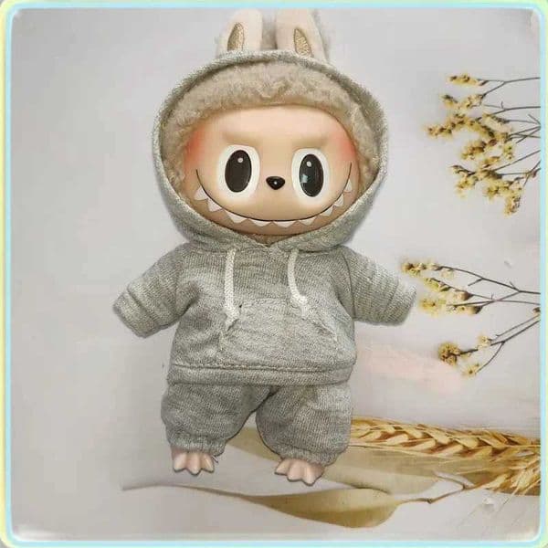 17cm Labubu Doll Personalized Sports and Leisure Clothing Diy Play Game Keychain Decoration Boy and Girl Birthday Gift Set X250311