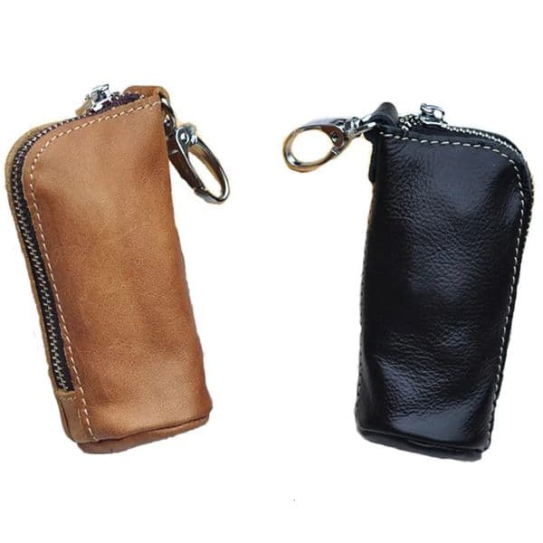 CICICUFF Men Key Bag Genuine Cow Leather Buckets Key Cases Pouch Zipper Keychain Auto Car Key Case Bag Women Home Key Holder 250311