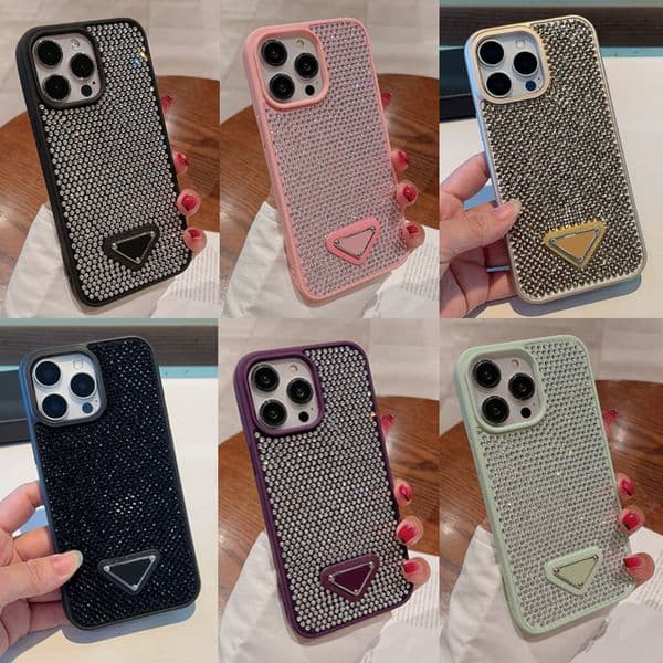 Phone Glitter For iPhone 16 Pro Max 14 13 12 11 15 Plus Phonecase Designer Bling Sparkling Rhinestone Dia Jewelled Crystal Case dhgate