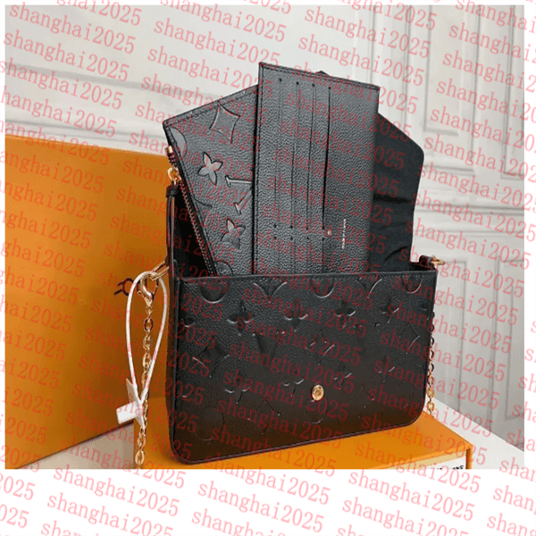 Luxury Genuine Leather Designers Bags 3pcs/set accessories women Crossbody Leather Purse Messenger Handbags Flowers shoulder Evening bag lady M61276