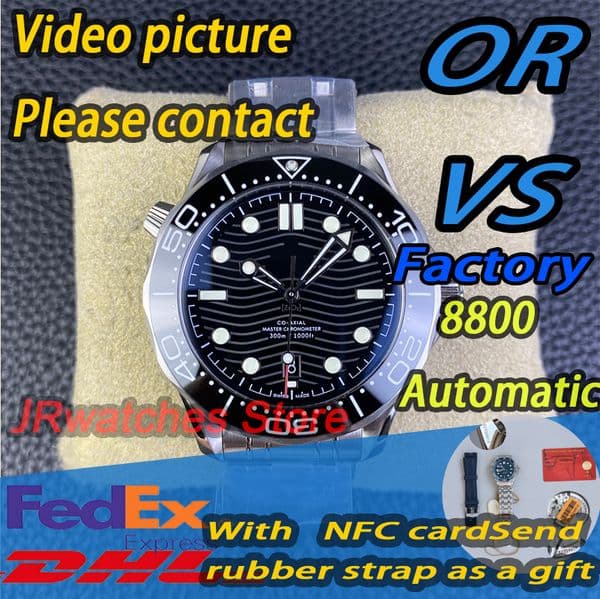 Top Luxury Mens Watch Designer Watches High Q uality Master 300M V S Factor y Autom atic Mechanical Stainless Steel Ceramic Bezel Dial Luminous Sapphire Waterproof
