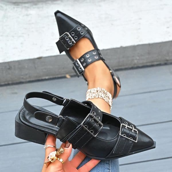 2025 Free Shipping S Fashion Designer Sandals Women Platform Pointed Sandals Toe Spring Shallow Flats Slip On Outdoor Shoes Big Size Atos De Mujer