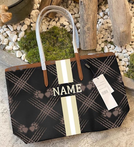 Women shopping tote bags Can increase custom customisation personalisation Name streak design shoulder bag single-sided Real handbag