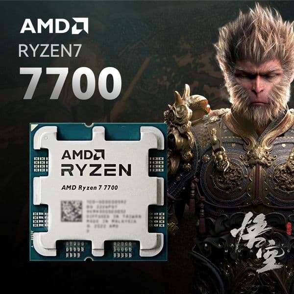 AMD R 7 7700 Gaming CPU L2+L3 Cache 40MB Zen 4 8core 16 thread AM5 65W TSMC 5nm FinFET PCIe 5.0 AMD RadeonGraphics