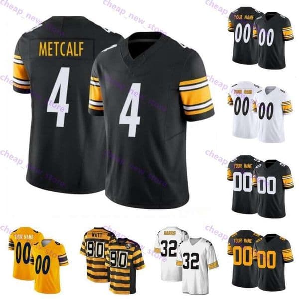 DK Metcalf Justin Fields TJ Watt Football Jersey George Pickens Joey Porter Jr Nee Harris Troy Polamalu Minkah Fitzpatrick Pat Freiermuth Patrick Queen